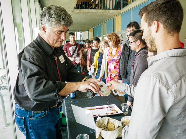 Students, alumni and invited guests were able to sample four different beers produced by Mark Ruedrich and learn  how they were made.