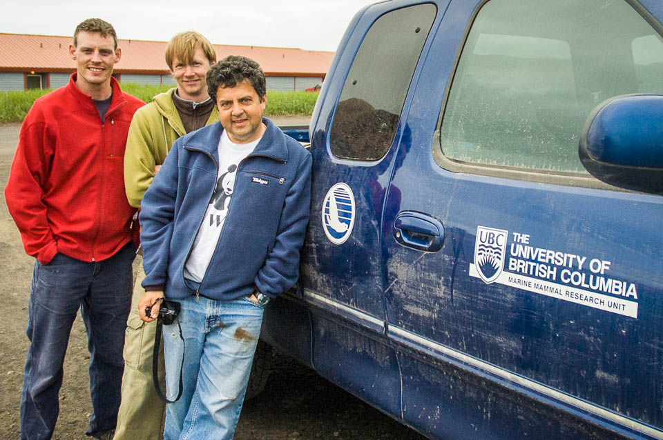 Chad Nordstrom, Brian Battaile and Andrew Trites ― part of the field team on St. Paul Island.