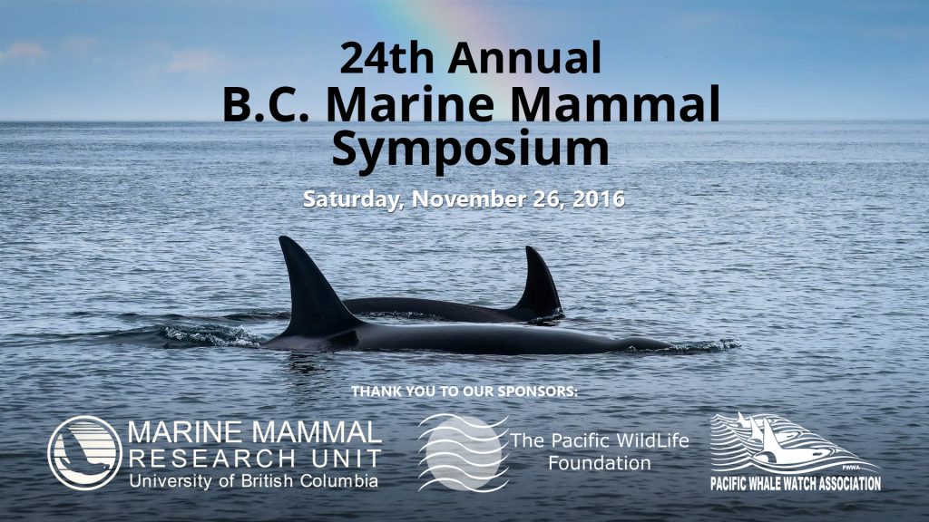 On Line Marine Mammal Symposium Marine Mammal Research Unit